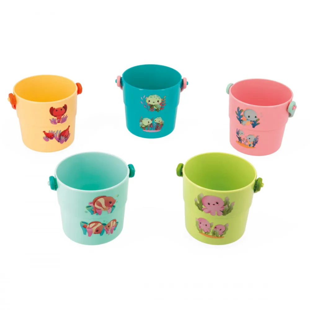 Janod Cubes & Seaux De Bain*Seaux de Bain Mes Bébé Animaux