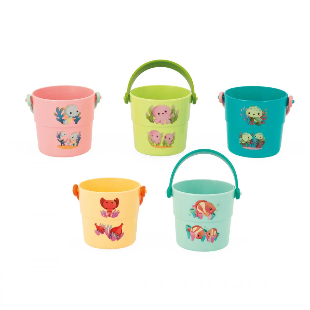 Janod Cubes & Seaux De Bain*Seaux de Bain Mes Bébé Animaux
