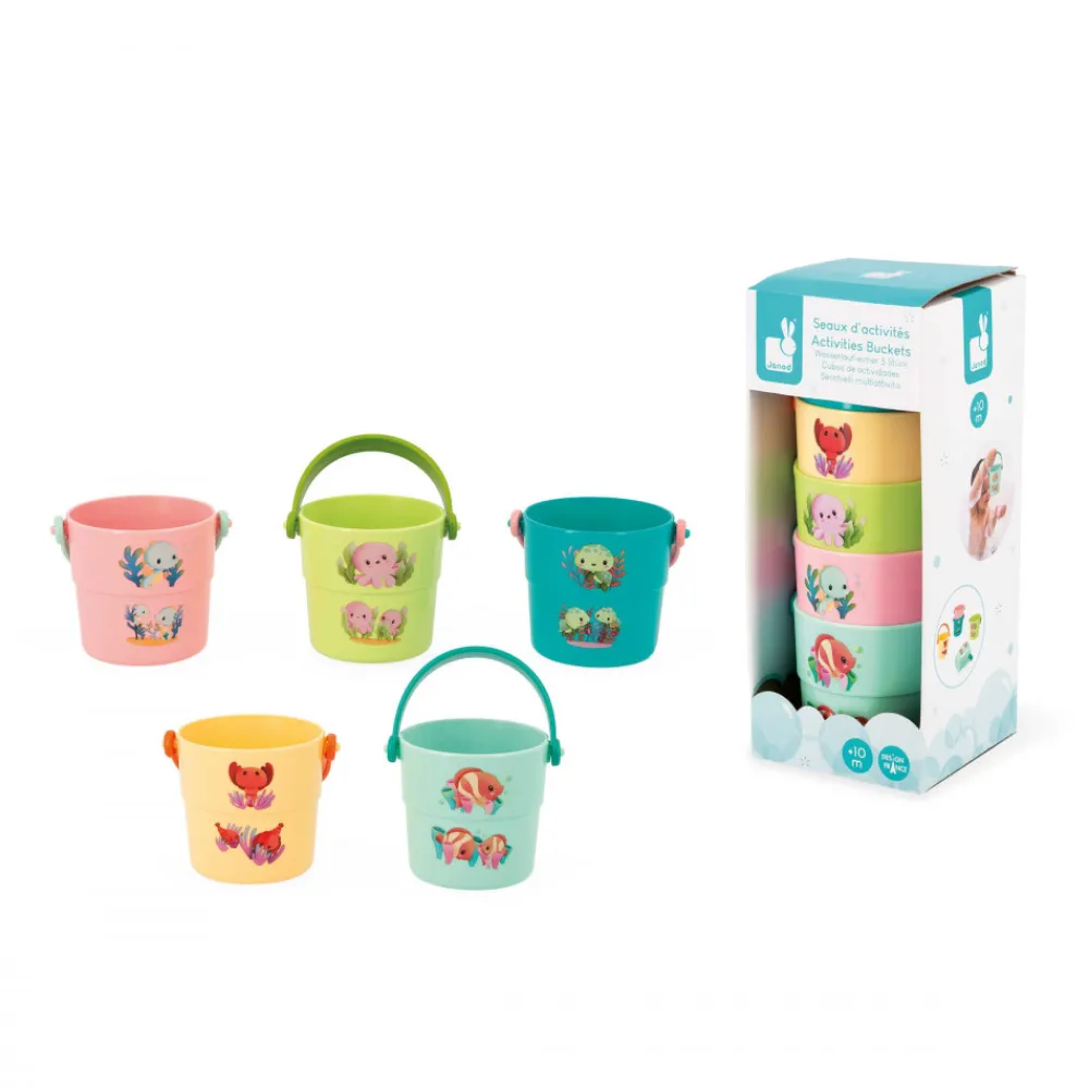 Janod Cubes & Seaux De Bain*Seaux de Bain Mes Bébé Animaux