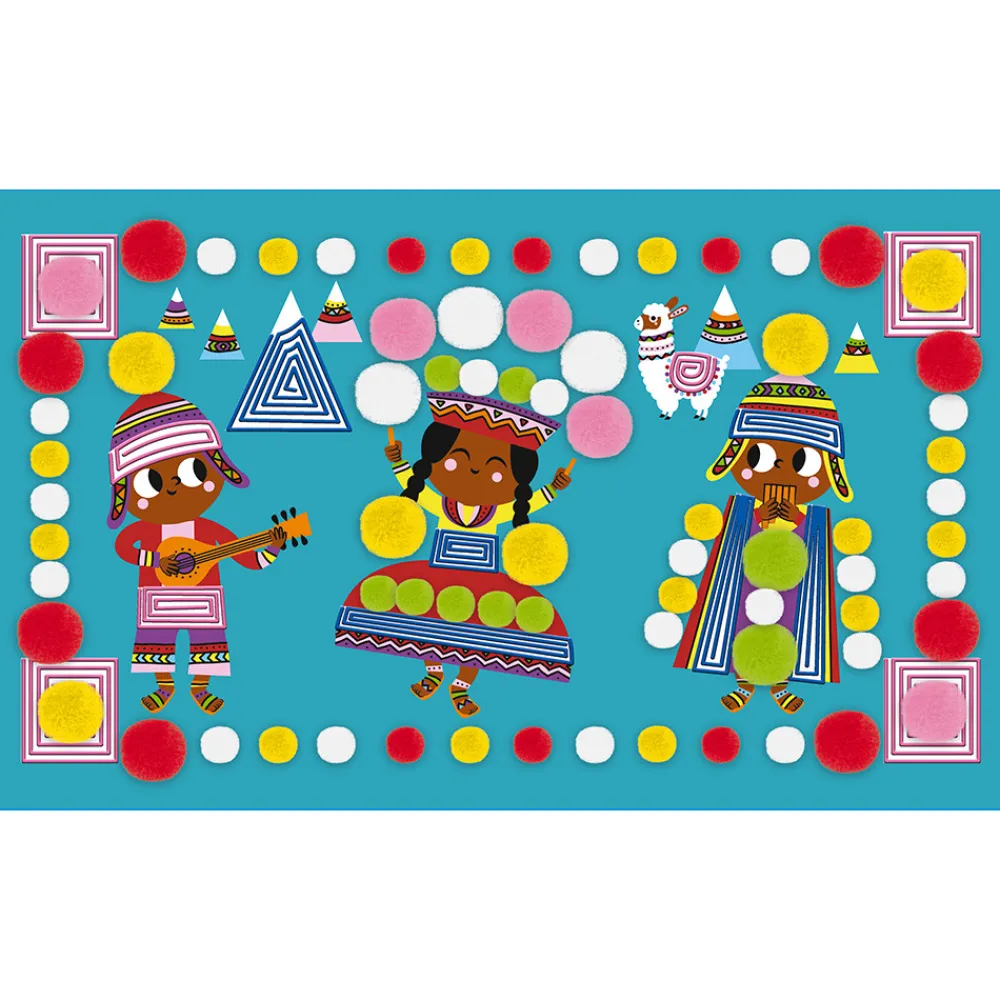 Janod Crochet, Tricot & Laçage|Collection "Les Ateliers Du Calme"*Set Créatif Pompons Lamas