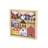 Janod Jeux De Construction|Tracteurs & Animaux De La Ferme*Set de 34 cubes en bois Campagne - Cross Roads