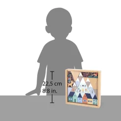 Janod Jeux De Construction|Cubes & Pyramides*Set de 35 cubes en bois Vallée blanche - Cross Roads