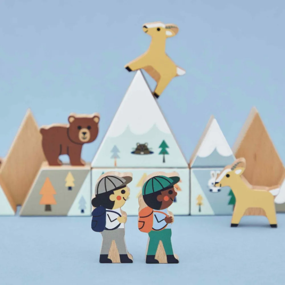 Janod Jeux De Construction|Cubes & Pyramides*Set de 35 cubes en bois Vallée blanche - Cross Roads