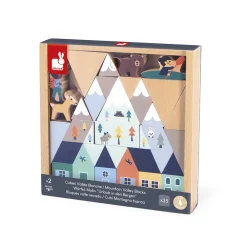 Janod Jeux De Construction|Cubes & Pyramides*Set de 35 cubes en bois Vallée blanche - Cross Roads