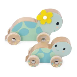 Janod Jouets À Promener & À Pousser*Set de 2 Tortues à Pousser Pure