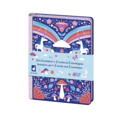 Janod Tampons & Papeterie*Set d'invitations Licorne Dreamland
