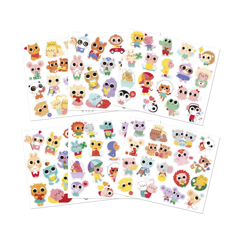 Janod Mosaïques & Gommettes*Stickers Bébés Animaux x100