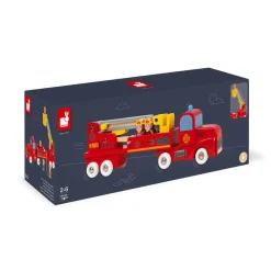 Janod Caserne & Véhicules De Pompiers*Story - Camion de Pompiers Géant (bois)