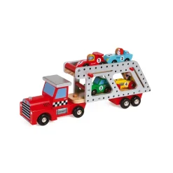 Janod Véhicules, Garages & Voitures|Trains & Véhicules*Story - Camion Porte-Voitures (bois)