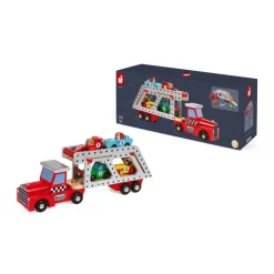 Janod Véhicules, Garages & Voitures|Trains & Véhicules*Story - Camion Porte-Voitures (bois)