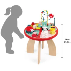 Janod Formes & Couleurs|Bouliers, Loopings & Panneaux D'Activités*Table d'activités Baby Forest (bois)
