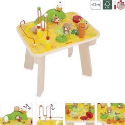 Janod Tracteurs & Animaux De La Ferme|Formes & Couleurs*Table d'Activités Ferme en bois
