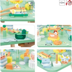 Janod Formes & Couleurs|Bouliers, Loopings & Panneaux D'Activités*Table d'Activités Jolie Prairie (bois)