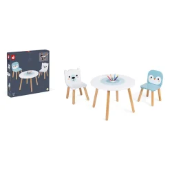 Janod Tables & Mobilier*Table et 2 chaises Banquise (Bois)