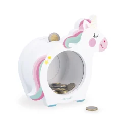 Janod Tapis & Déco*Tirelire Licorne en bois