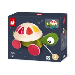 Janod Jouets À Promener & À Pousser*Tortue à Promener Zigolos (bois)