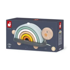 Janod Formes & Couleurs|Jouets À Promener & À Pousser*Tortue Arc-en-ciel Sweet Cocoon (bois)