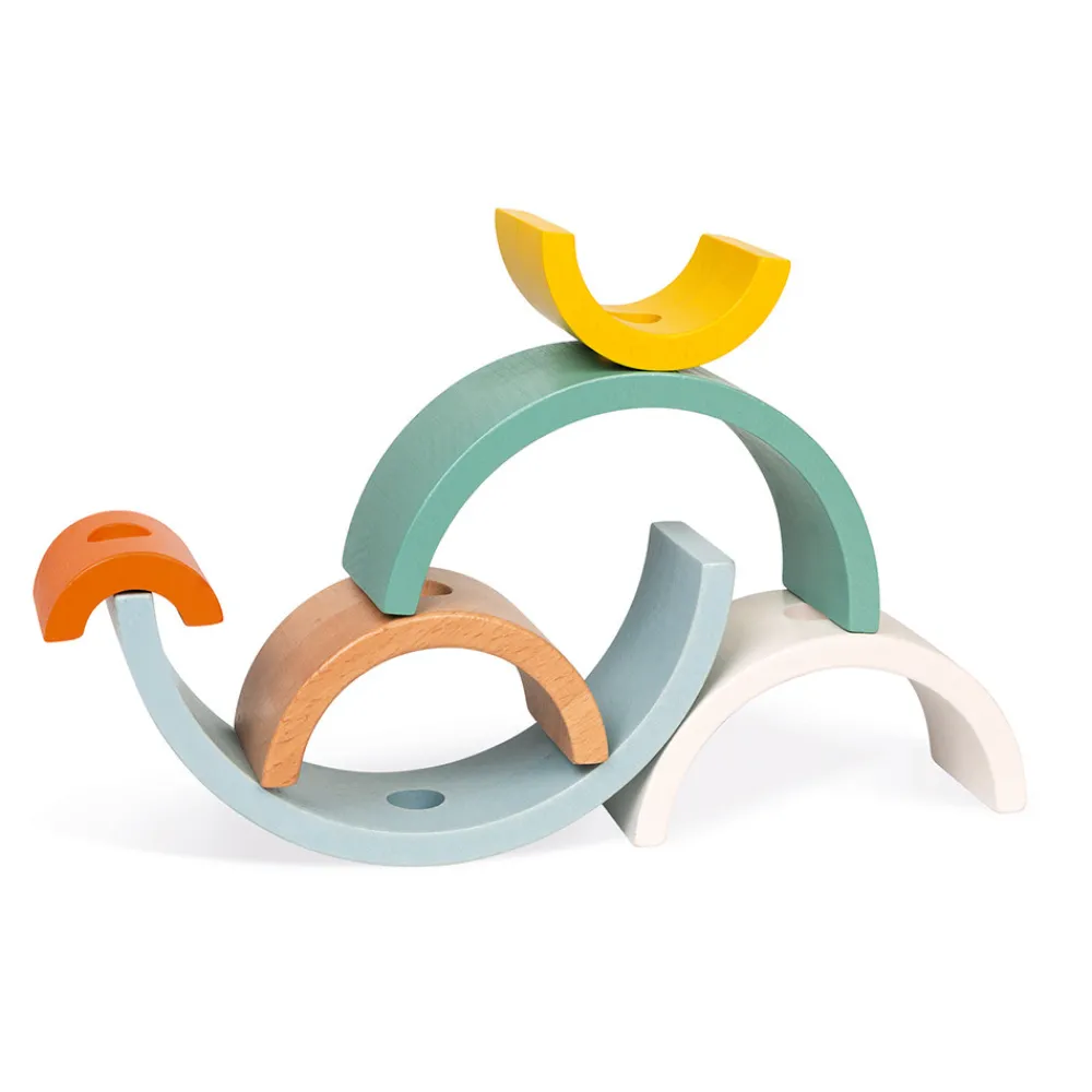 Janod Formes & Couleurs|Jouets À Promener & À Pousser*Tortue Arc-en-ciel Sweet Cocoon (bois)