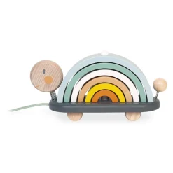 Janod Formes & Couleurs|Jouets À Promener & À Pousser*Tortue Arc-en-ciel Sweet Cocoon (bois)