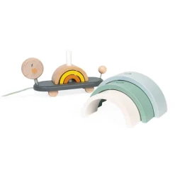 Janod Formes & Couleurs|Jouets À Promener & À Pousser*Tortue Arc-en-ciel Sweet Cocoon (bois)