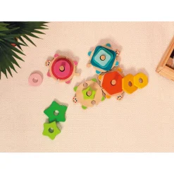Janod Formes & Couleurs|Manipulation & Encastrement*Tortues des Formes I wood (bois)