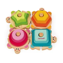 Janod Formes & Couleurs|Manipulation & Encastrement*Tortues des Formes I wood (bois)