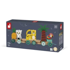 Janod Formes & Couleurs|Trains & Véhicules*Train Tropical à Tirer Tropik
