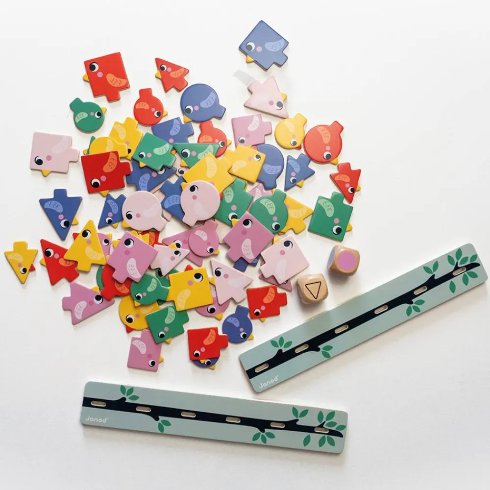 Janod Jeux Éducatifs Maternelle|Jeux Éducatifs Science & Géographie*Tri des Formes, Couleurs et Tailles - Les Oiseaux