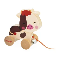 Janod Tracteurs & Animaux De La Ferme|Jouets À Promener & À Pousser*Vache à Promener Ferme
