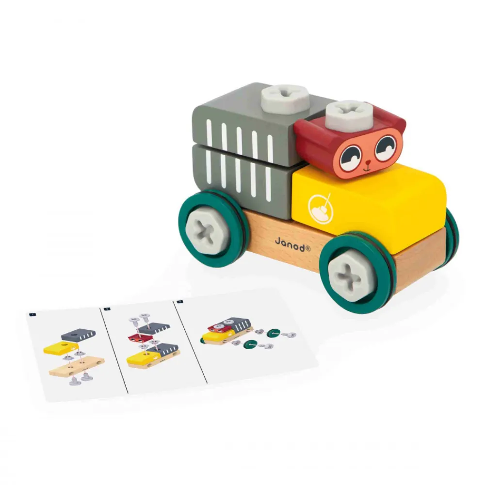 Janod Jeux De Construction|Établis, Outils & Bricolage*Voiture à Bricoler Ours Brico'Kids