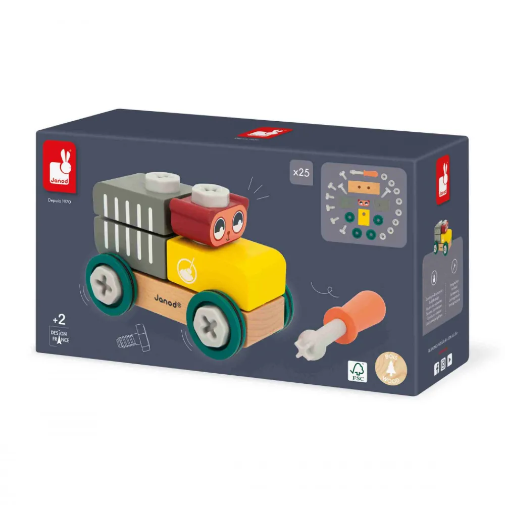 Janod Jeux De Construction|Établis, Outils & Bricolage*Voiture à Bricoler Ours Brico'Kids