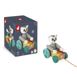 Janod Manipulation & Encastrement|Jouets À Promener & À Pousser*Xylo Lémurien à Tirer Tropik